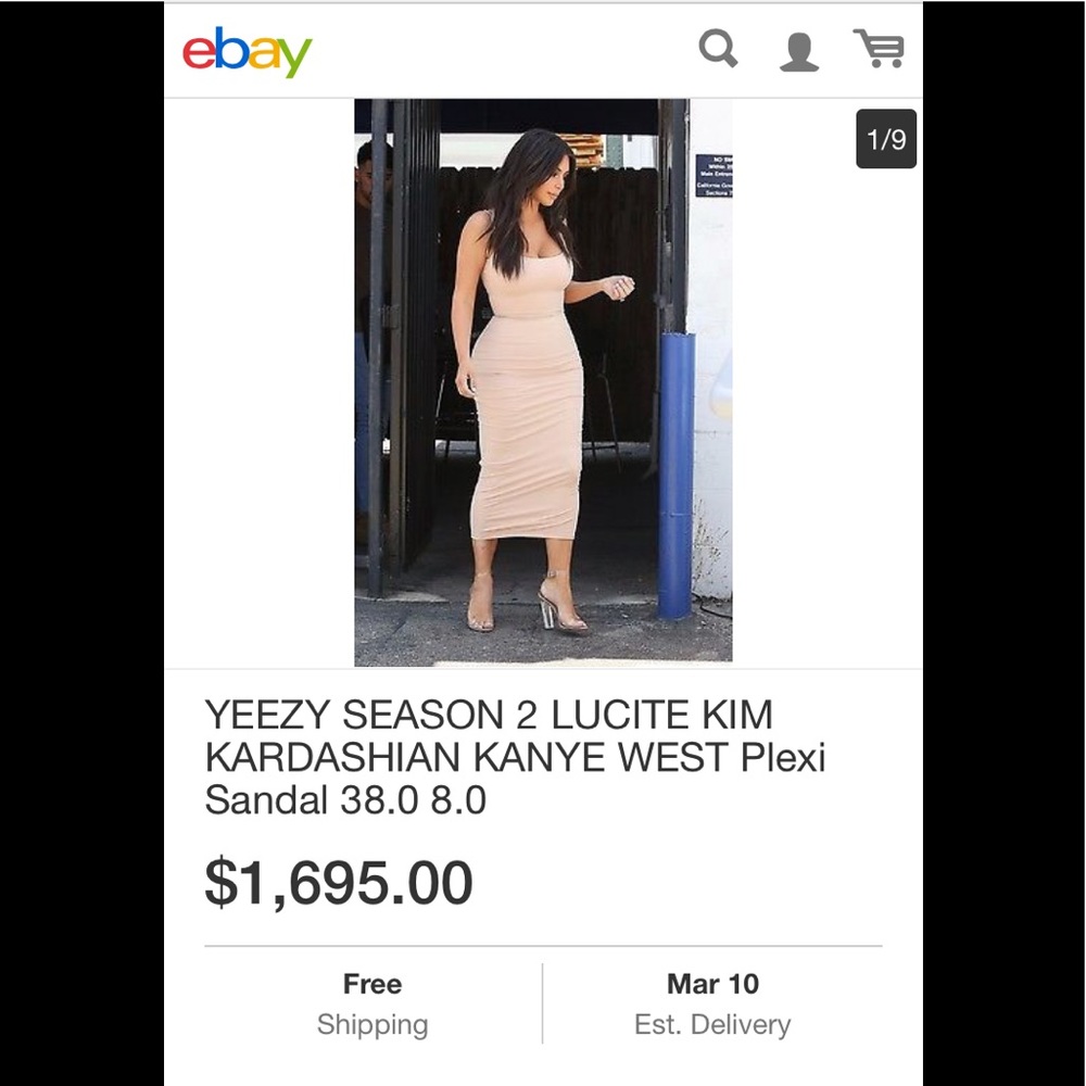 Yeezy season 2 women’s lucite heel sz 37